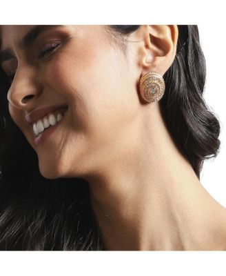 Crystal Swirl Stud Earrings