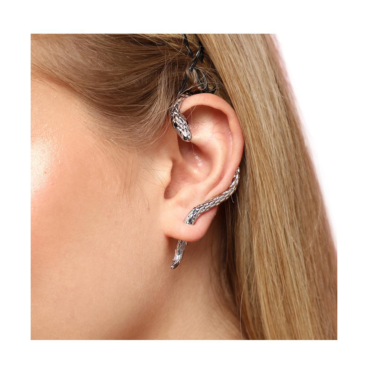 Sohi Party Cuff Earrings In Silver