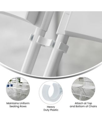 Mata Set Of 2 Wide Plastic Ganging Clips For Extra Wide Chairs