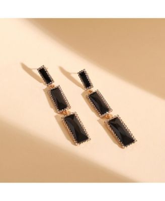 Bar Stone Drop Earrings