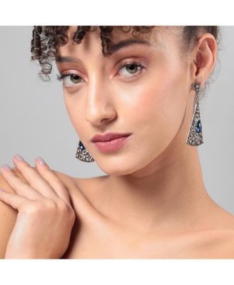 Triangle Filigree Drop Earrings