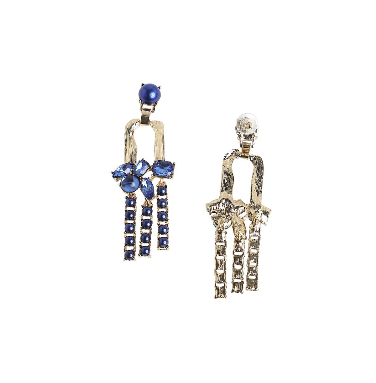 Sohi Party Drop Earrings In Blue