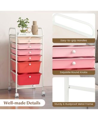 6 Drawer Rolling Storage Cart Scrapbook Paper Office Organizer