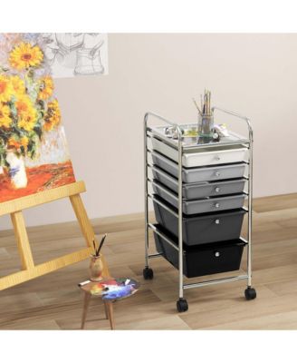 6 Drawer Rolling Storage Cart Scrapbook Paper Office Organizer
