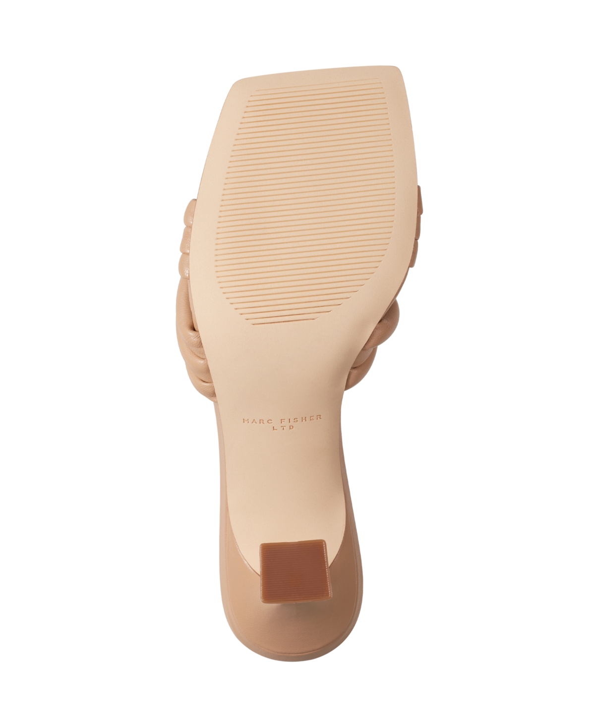 Shop Marc Fisher Ltd Women's Dru Slip-on Dress Sandals In Medium Natural Leather