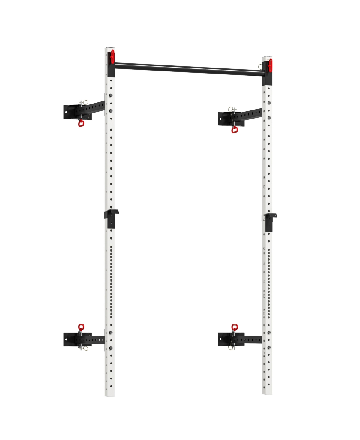 Folding Squat Rack with Pull Up Bar, 1000 Pounds Capacity, - White