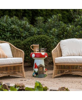 Gnome Mushroom MgO Indoor and Outdoor Sculpture Side Table