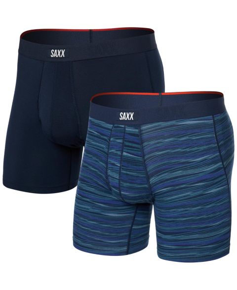 Трусы-боксеры Slim-Fit для мужчин, 2 шт. — SAXX, цвет: Тёмно-синий