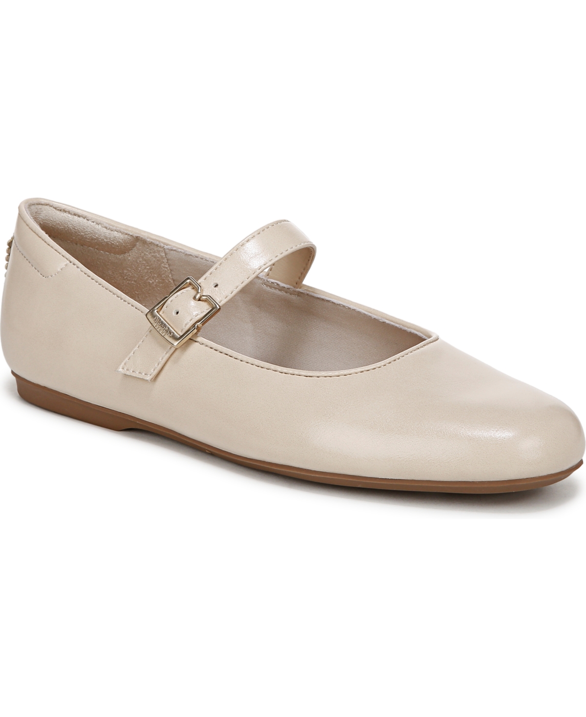 Dr. Scholl's Women's Wexley Mary Jane Ballet Flats In Ivory Beige Faux Leather