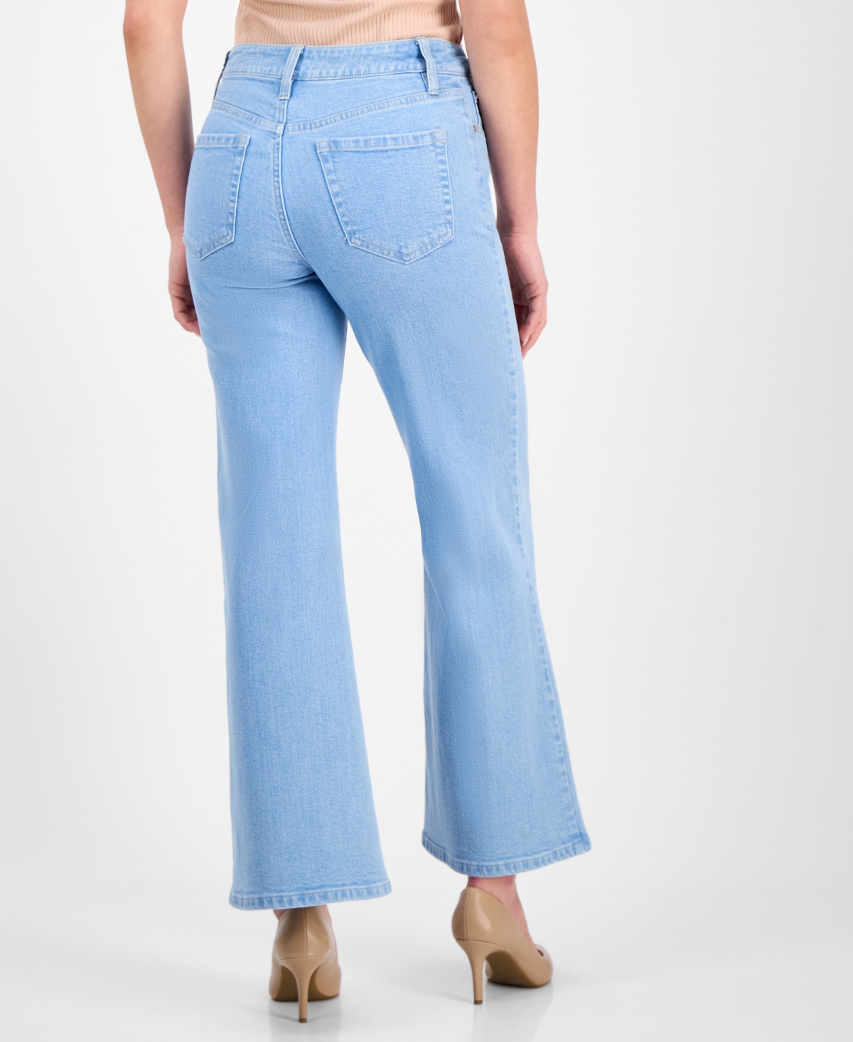 Inc International Concepts Petite High-rise Flare Jeans, Exclusively At Macy's In Light Indigo
