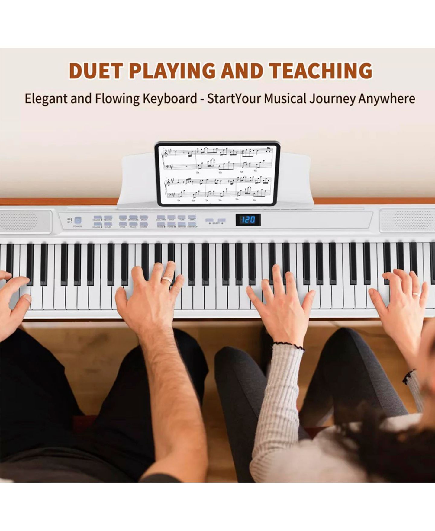Детская игрушка SUGIFT Full-Size 88-Key Semi-Weighted Digital Piano Keyboard, Ages 5+ — фото 4