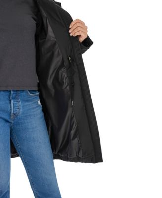 Women's Diamond Quilted Cinch Waist Parka Jacket