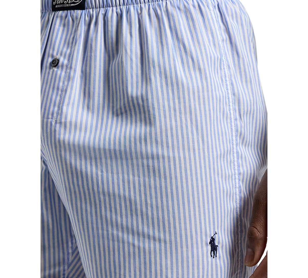 Polo Ralph Lauren Men's Woven Boxer Shorts In Blue Flower Tick Stripe