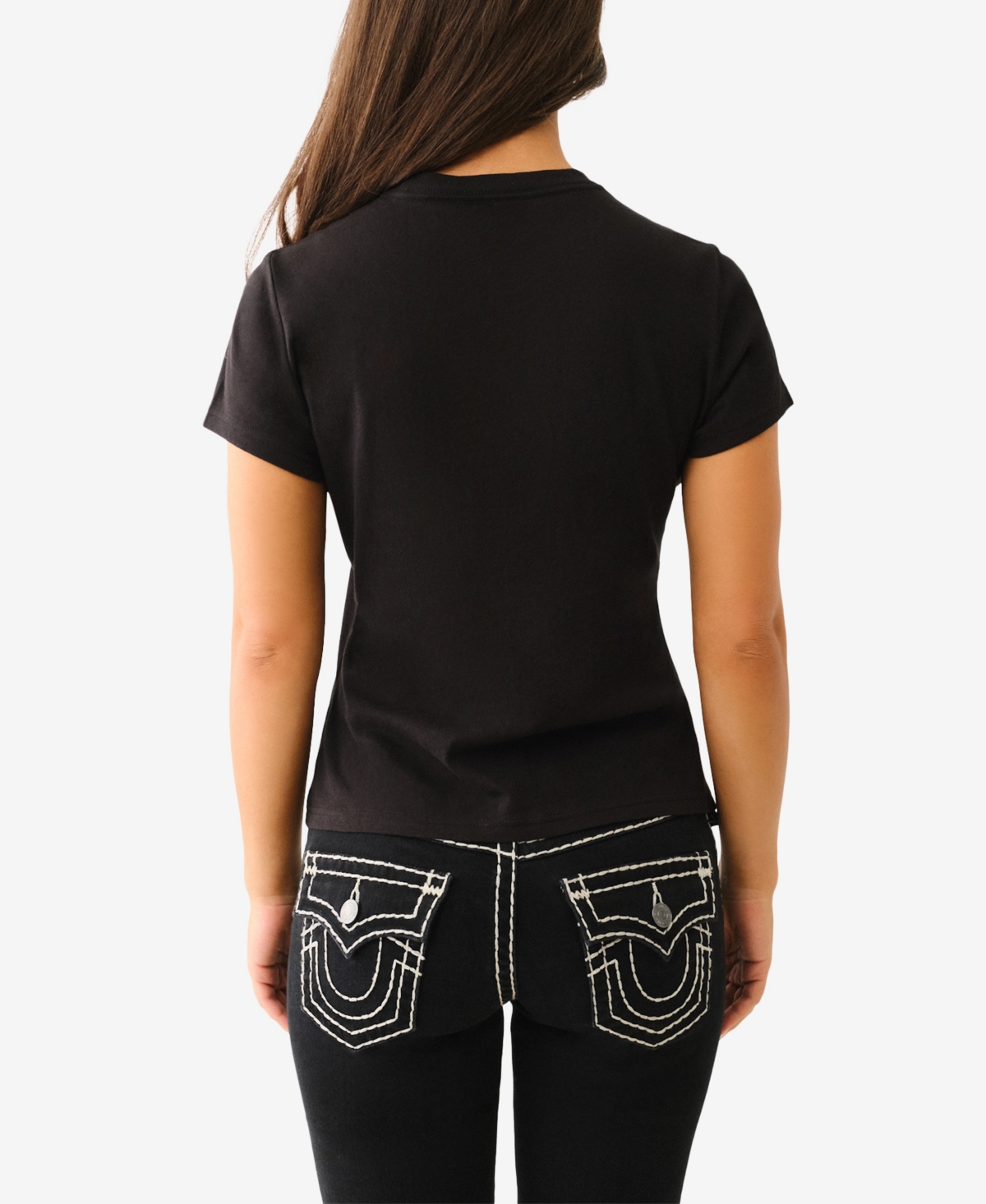 TRUE RELIGION WOMEN'S CRYSTAL CREW NECK T-SHIRT 