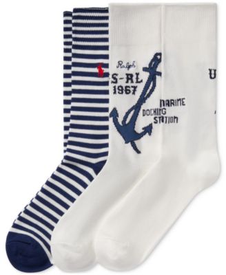 Polo Ralph Lauren - Men's 2-Pk. RL Anchor Slack Socks