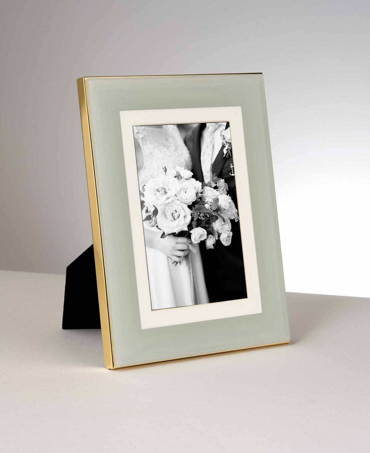 Philip Whitney Vera Metal Picture Frame, 5" X 7" In White,gold