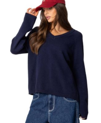 Women's Martha Oversized V Neck Sweater