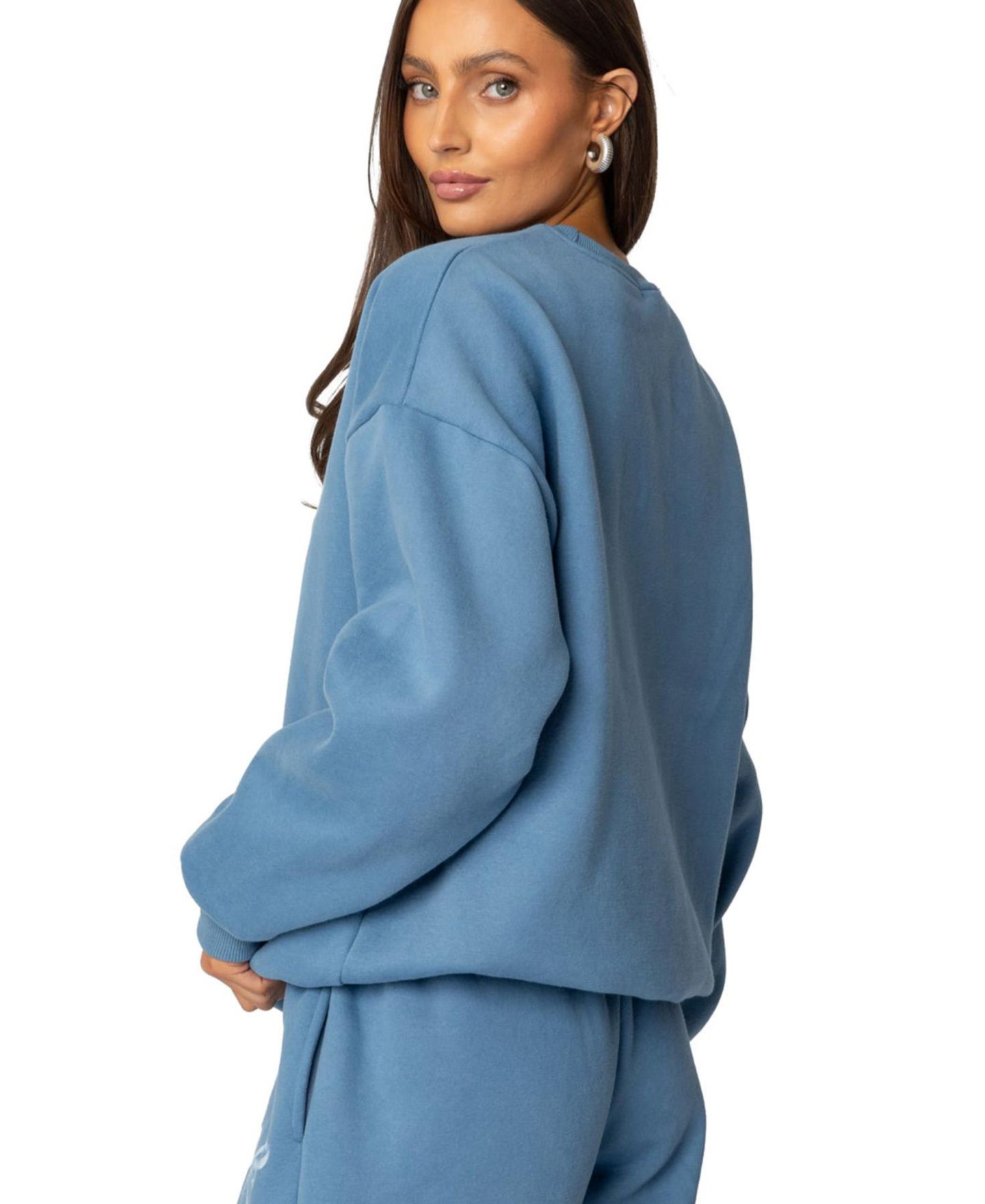 Женская толстовка Edikted Bow Bliss Oversized Sweatshirt, цвет: Синий — фото 4