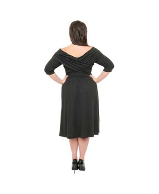 Plus Size Off Shoulder Swing Dress
