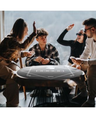 24 inch Round Poker Mat, Texas Hold'em Poker Table Top