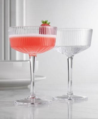 Sullivan Street Fluted Coupe Glasses, Set of 4
