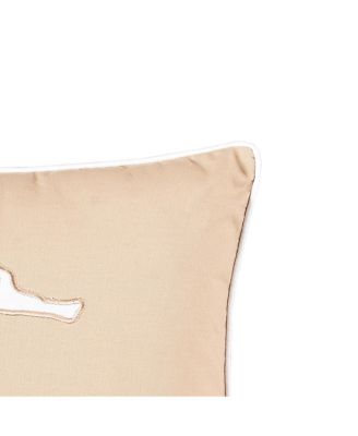 Seaside Seahorse Applique Accent Throw Pillow Decor