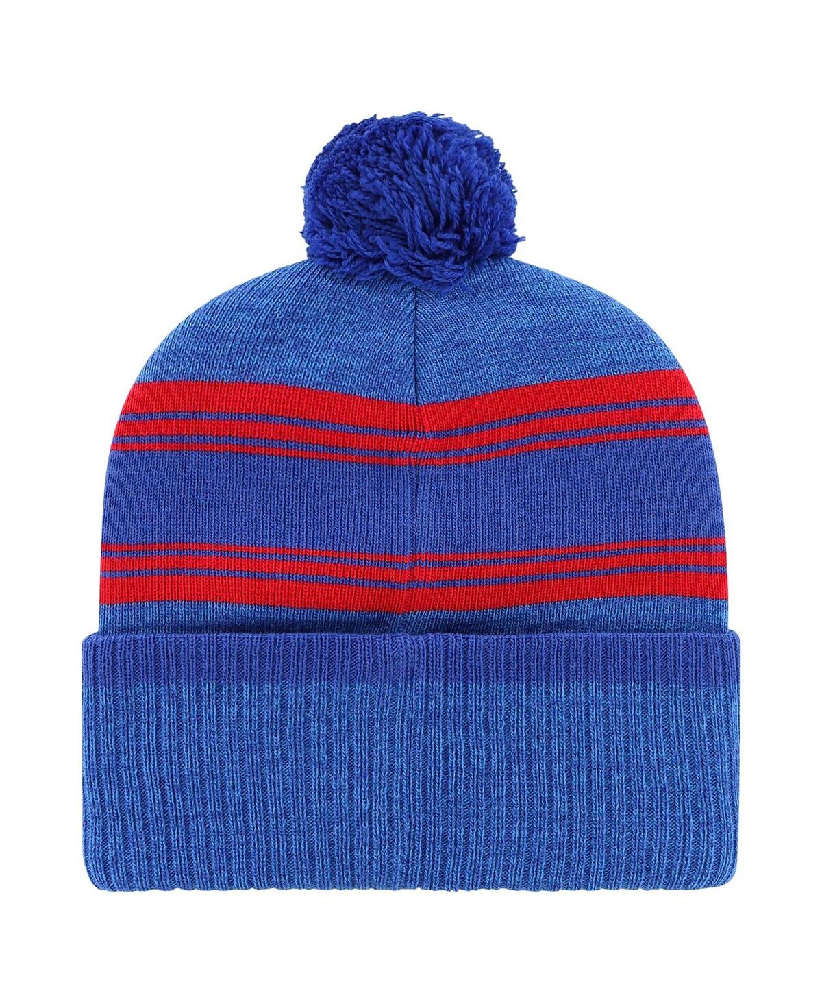 47 Brand Men's Royal Buffalo Bills Fadeout Cuffed Knit Hat With Pom In Royal