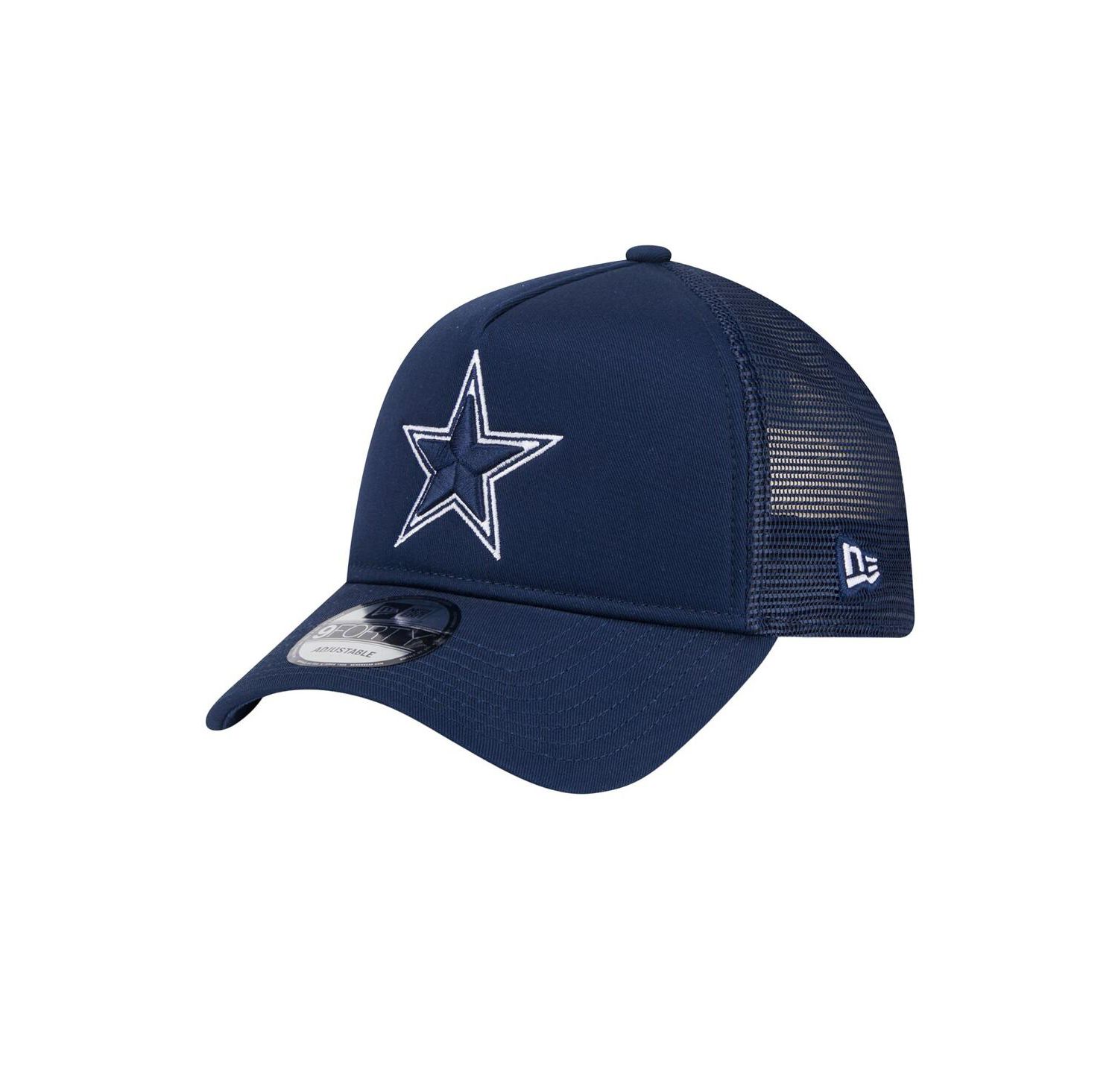 Men's Navy Dallas Cowboys Main A-Frame Trucker 9FORTY Adjustable Hat