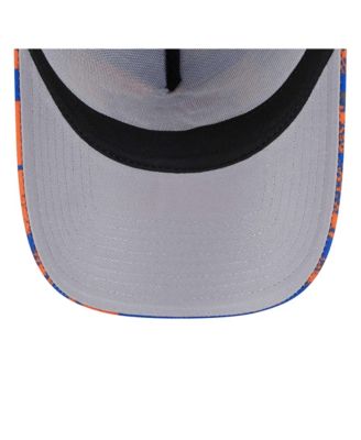 Men's Blue/Orange New York Knicks Tip Off A-Frame Trucker 9FORTY Adjustable Hat