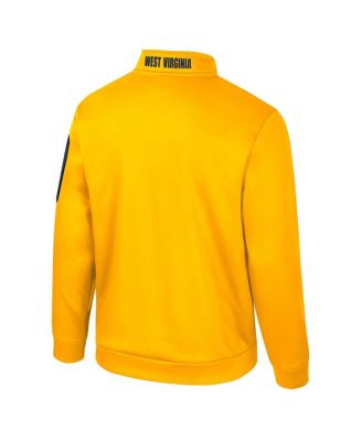 Men's Gold West Virginia Mountaineers Mainframe Quarter-Zip Fleece Jacket