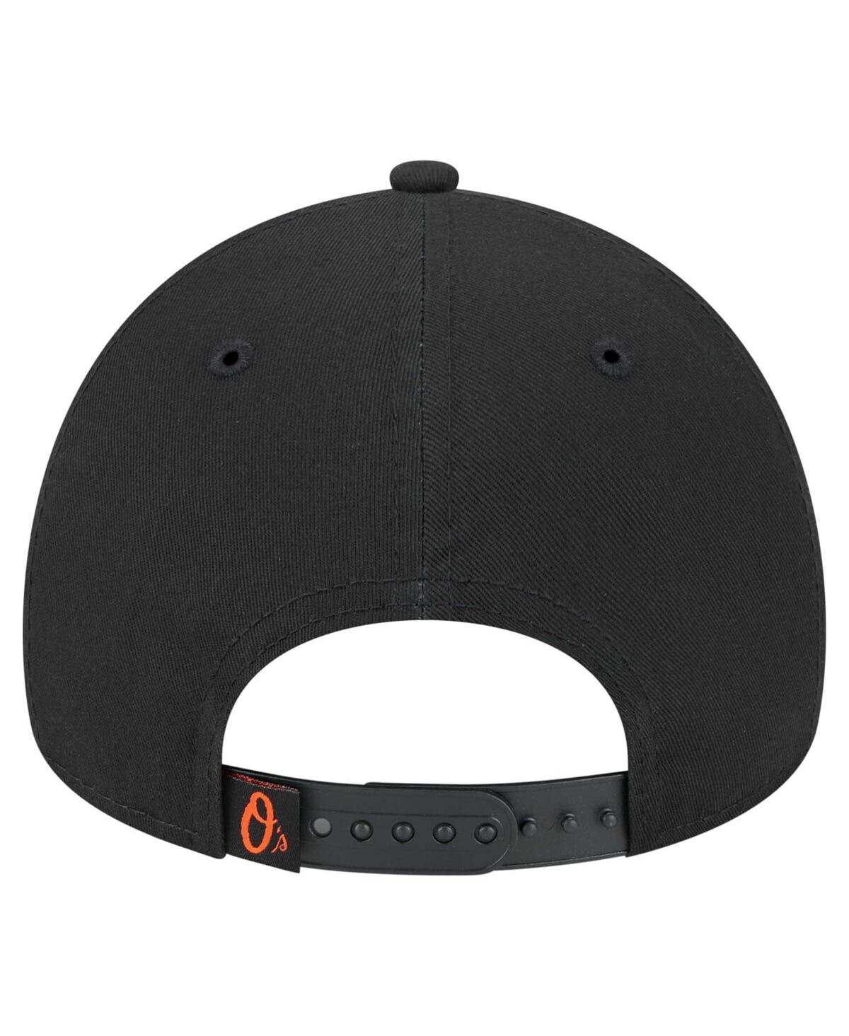 New Era Men's Black Baltimore Orioles 9forty A-frame Adjustable Hat In Black