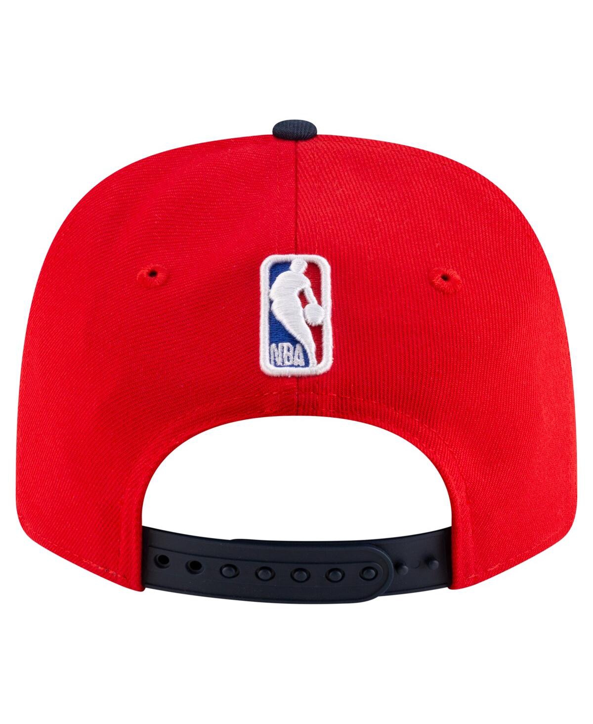 NEW ERA MEN'S NAVY/RED WASHINGTON WIZARDS STATEMENT EDITION JERSEY HOOK 9SEVENTY STRETCH-SNAP HAT 
