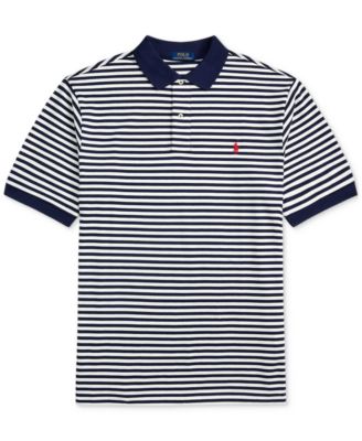 Men's Big & Tall Striped Mesh Polo Shirt