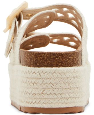 【Madden Girl】Bali クロシェ厚底サンダル ダブルストラップ Madden Girl Bali Crochet Double-Strap Flatform Footbed