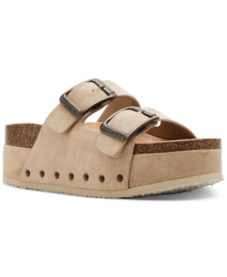 Babes Double-Strap Flatform Footbed Sandals