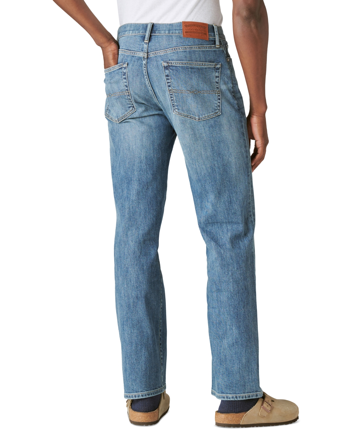 LUCKY BRAND MEN'S RELAXED-FIT STRAIGHT WHISKERED JEANS 