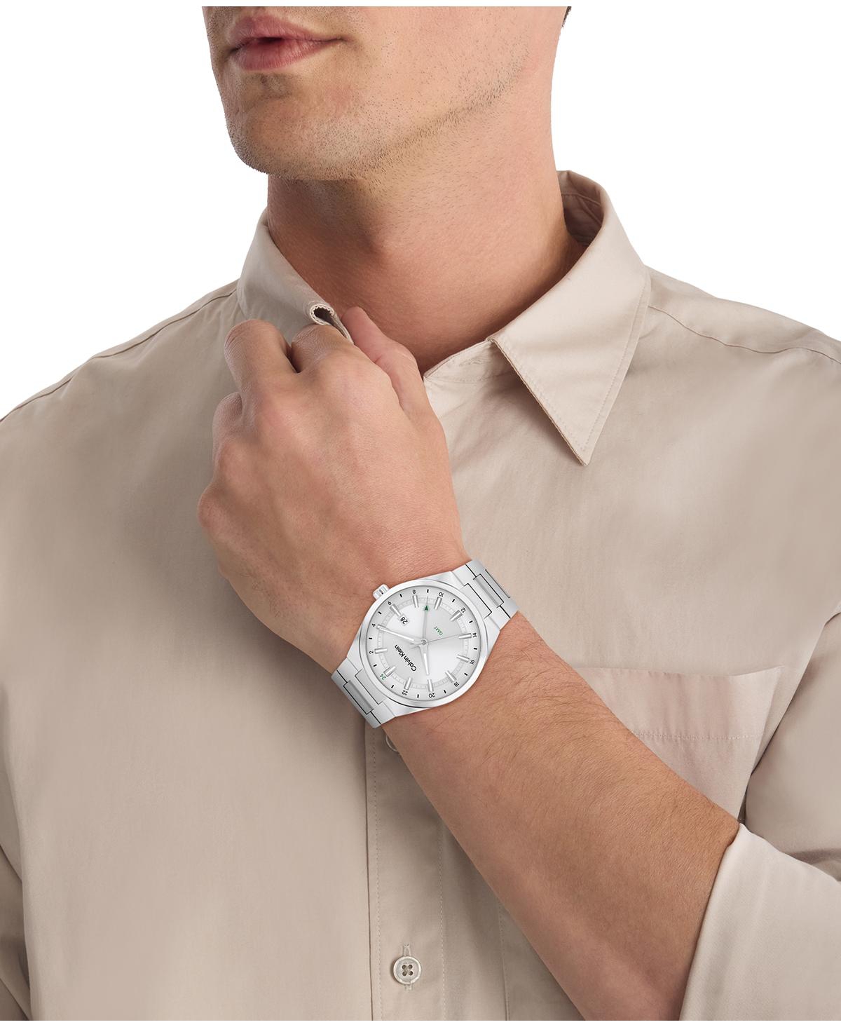 Calvin Klein Men's Architectural Multifunction Watch In Silver