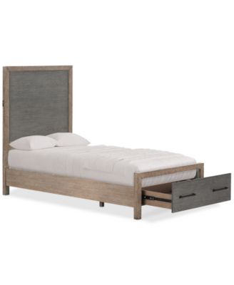 Portmore Twin Panel Storage Bed (with soft close drawers), Created for Macy's