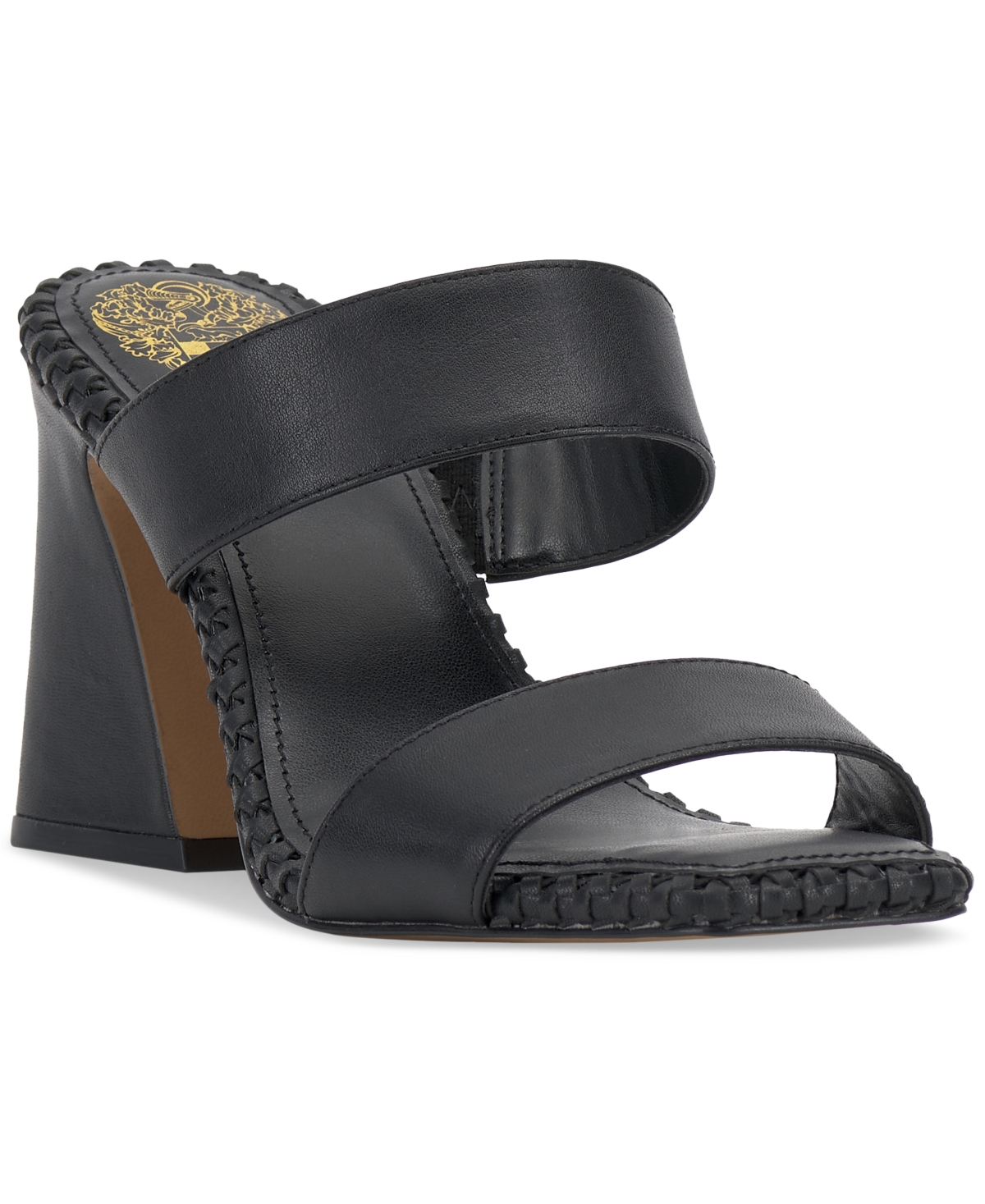Vince Camuto Kaden Slide Sandal In Black Leather