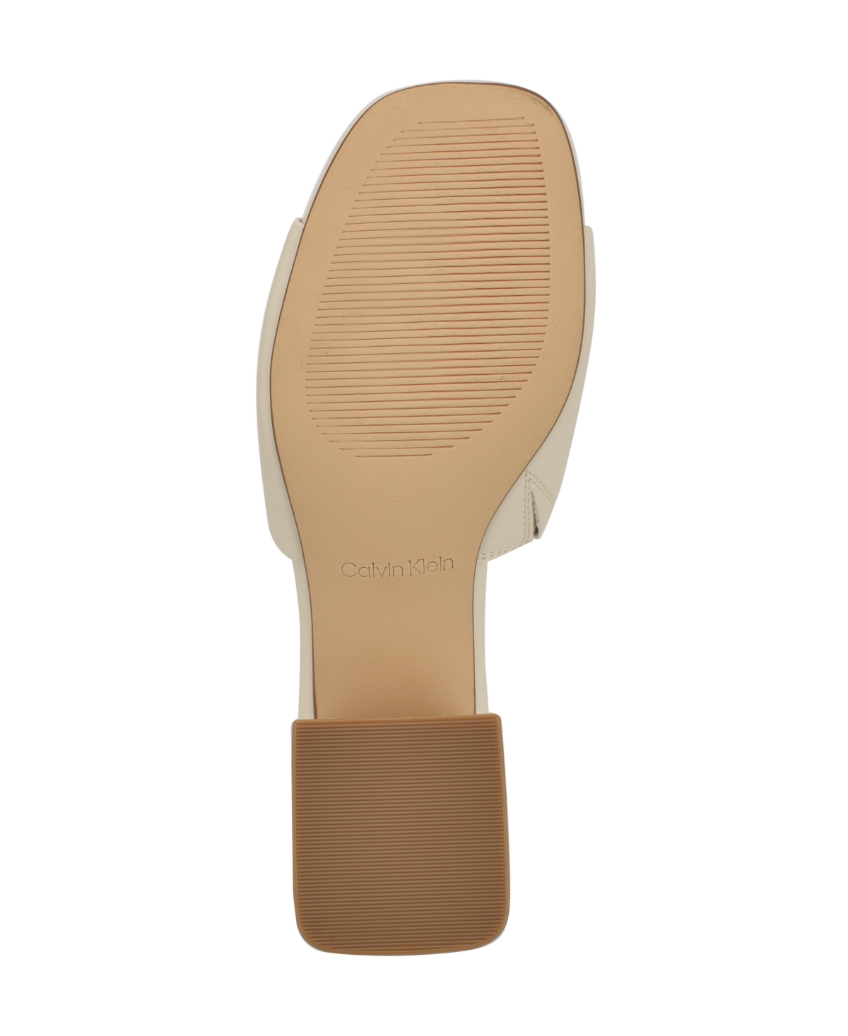 Calvin Klein Rowena Block Heel Sandal In Ivory