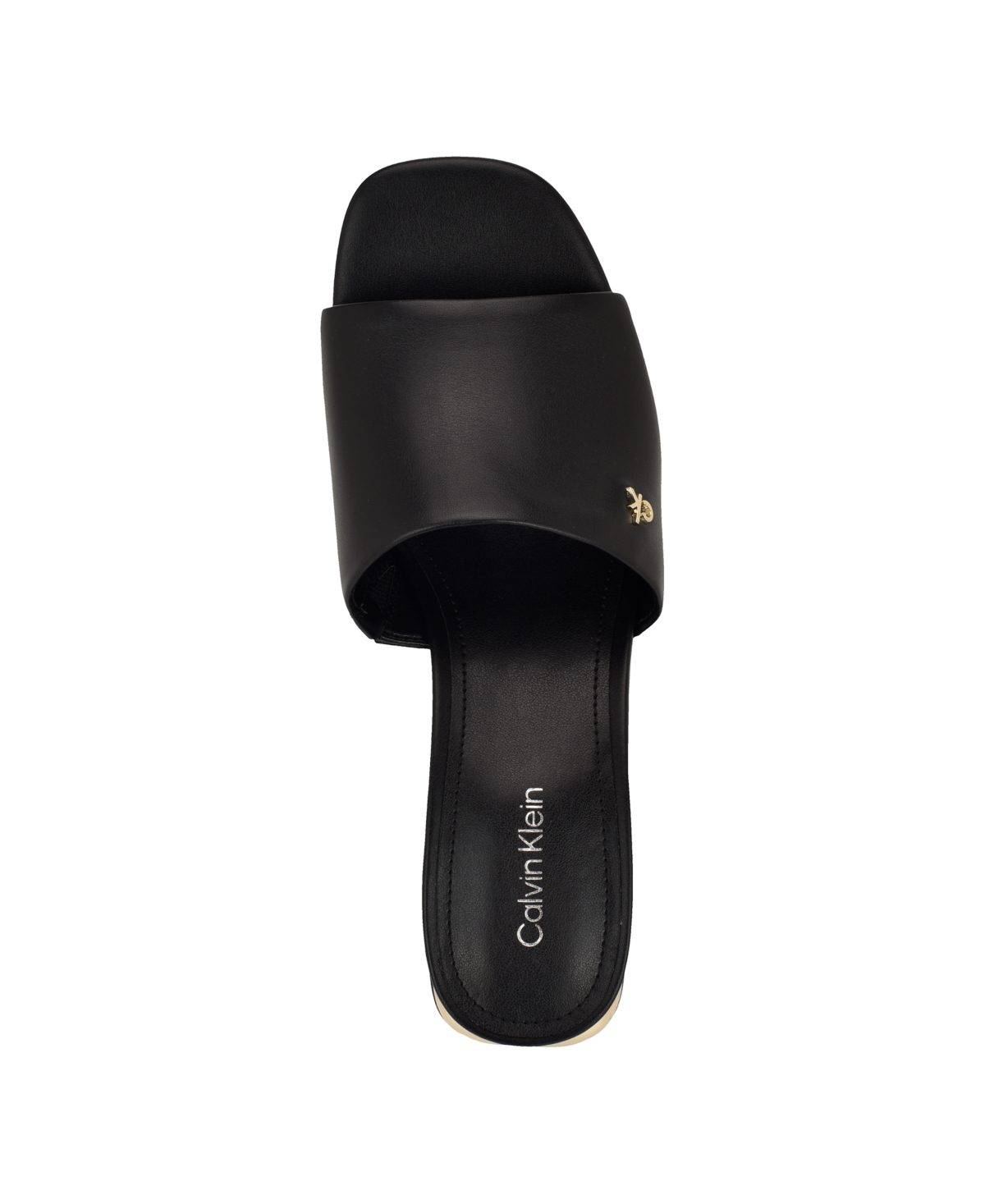 Calvin Klein Rowena Block Heel Sandal In Black