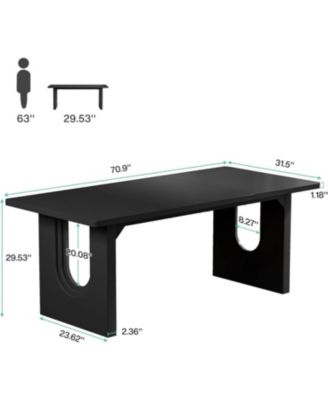 Modern Executive Desk, 70.9" Large Office Computer Desk, Meeting Room Table, Simple Workstation Business Furniture for Home Office