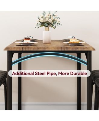 Dining Table Set for 4, Kitchen Table with Upholstered Bench and 2 Chairs, Kitchen Table and Chairs Set, for Small Space, Apartment, Home, Kitchen