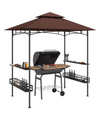 8' x 5' Grill Gazebo, 2-Tier Outdoor BBQ Gazebo