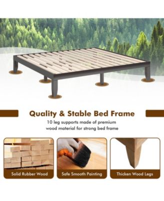 14 Inch King Size Wood Platform Bed Frame