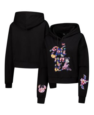 Freeze Max - Women's Black Disney Minnie Mouse Cropped Pullover Hoodie