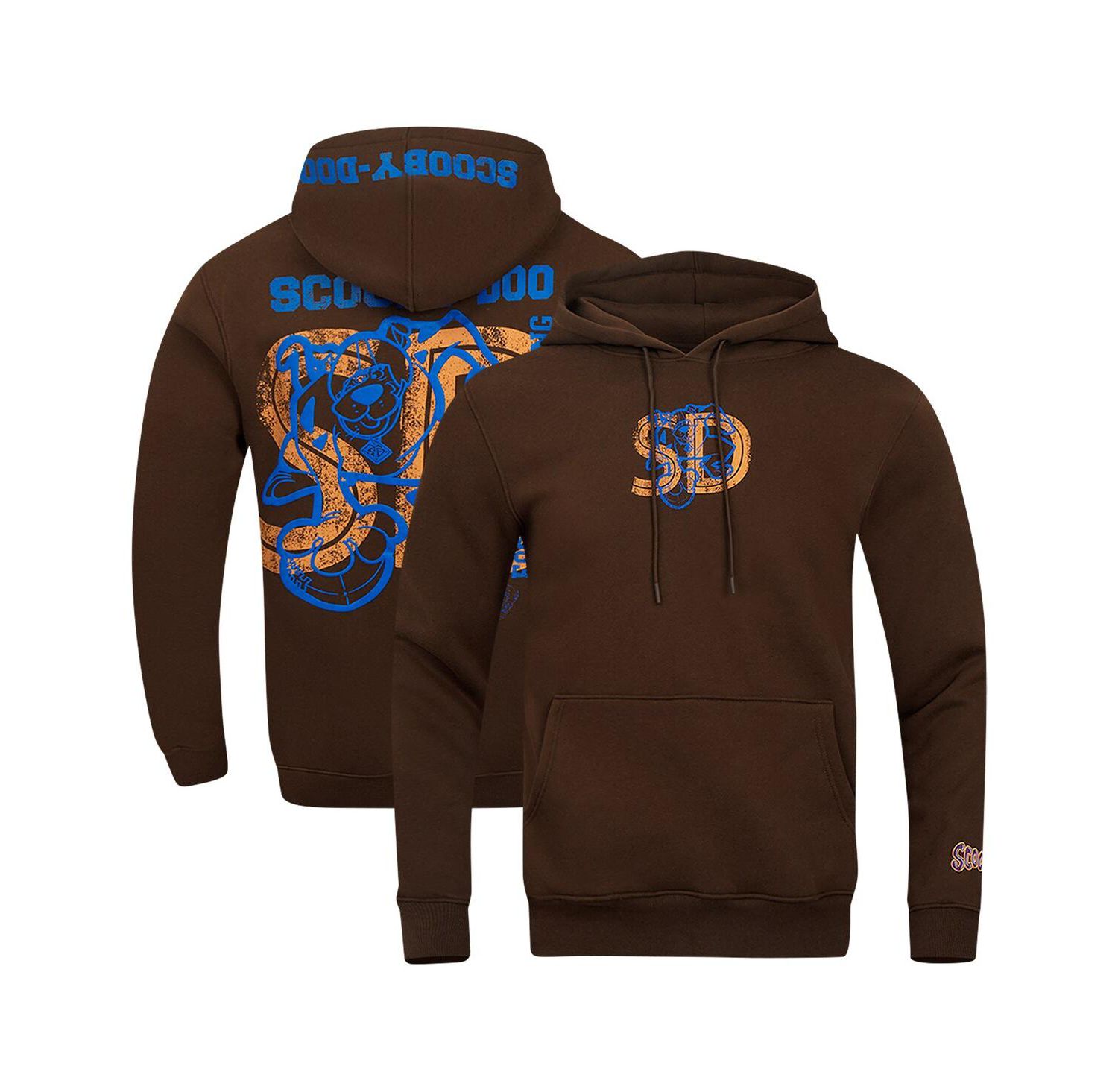 Men's Brown Scooby-Doo Football Training Camp Pullover Hoodie