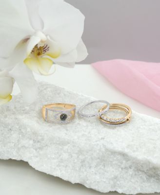 Diamond Evil Eye Ring (1/6 ct. t.w.) in 10k Gold or 10k White Gold Created for Macy's