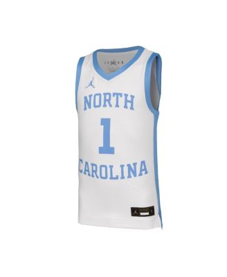 Big Boys and Girls 1 White North Carolina Tar Heels Retro Replica Basketball Jersey
