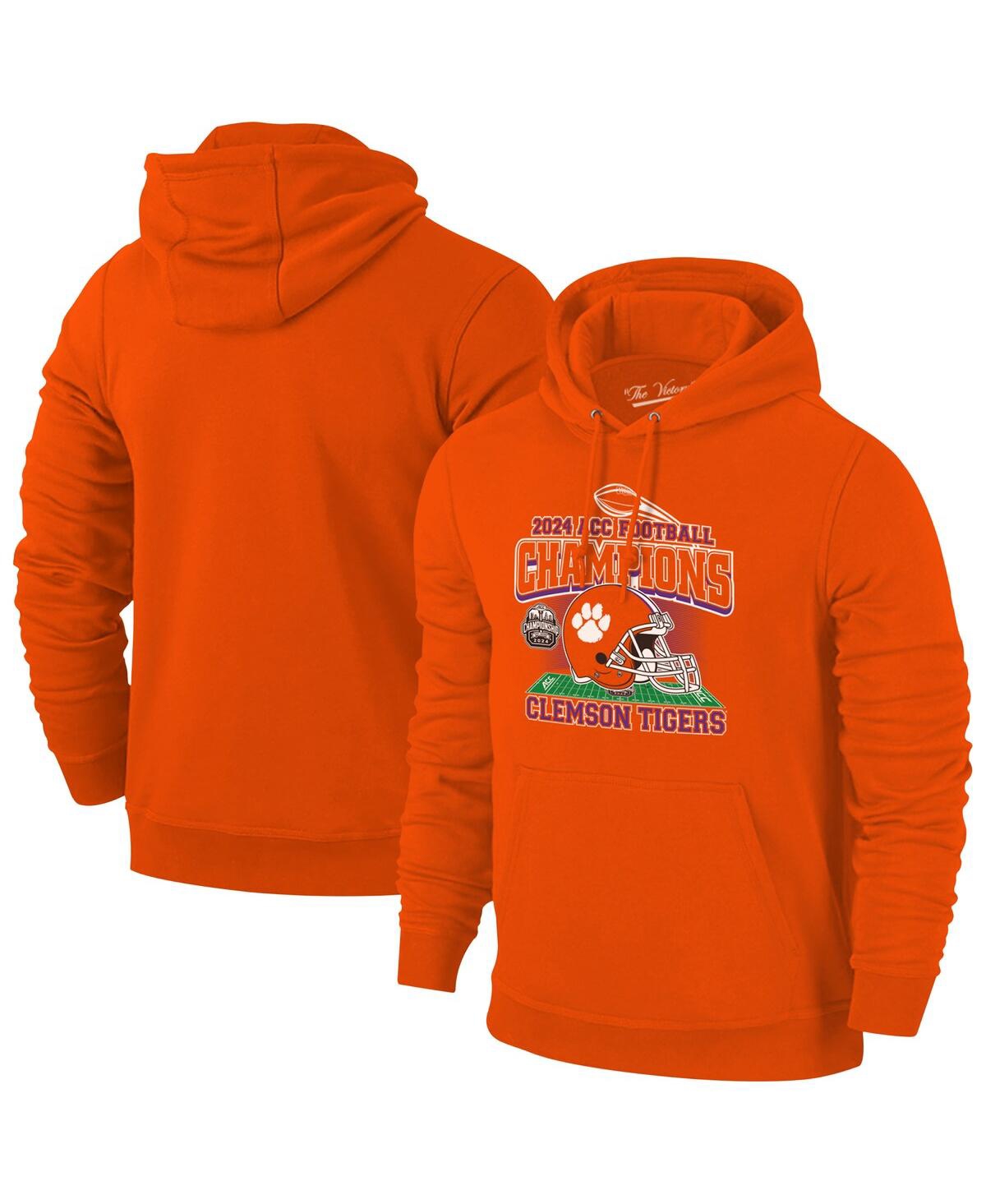 Men's Orange Clemson Tigers 2024 Acc Football Conference Champions Helmet Pullover Hoodie - Orange